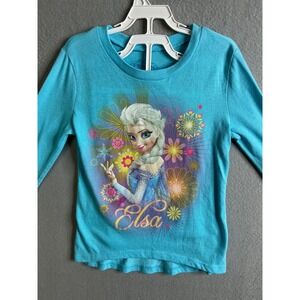 Disney Frozen‎ Tee Shirt Girls Small Elsa Graphic Tee Long Sleeve Shirt